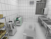 学校食堂午夜在线小视频设备厂家教你设计粗加工间